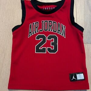 Air Jordan Red Sleeveless Jersey for Kids Size 24M Basketball ~ Athletic!